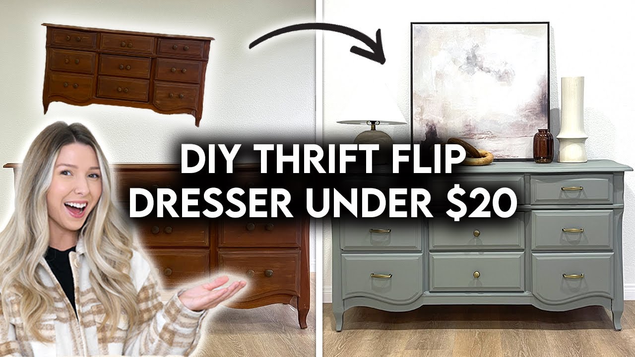 Diy Thrift Flip Dresser Under $20 : Furniture Transformation