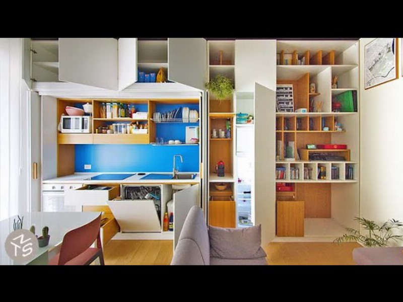 Never Too Small: Architect’s Colourful 50’s Small Apartment Italy 39sqm/429sqft